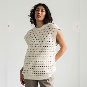 Amomento ecru knit vest